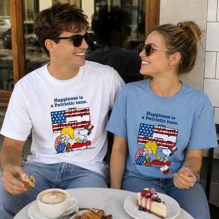 Comfort Colors Happiness is a Patriotic Tune Music Lover T-Shirt
