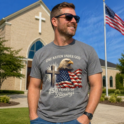 Comfort Colors One Nation Under God 250 Years of Blessings T-Shirt
