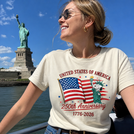 Comfort Colors USA 250th Anniversary Statue of Liberty Mascot T-Shirt