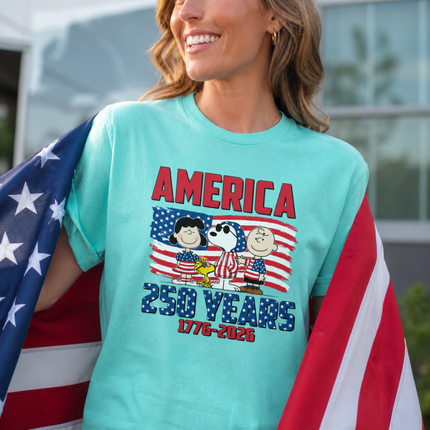 Comfort Colors America 250 Years Patriotic Friends T-Shirt