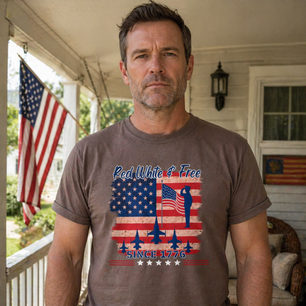 Comfort Colors Red White & Free Since 1776 T-Shirt
