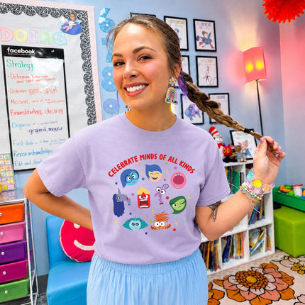 Comfort Colors Celebrate Minds of All Kinds Teacher Shirt