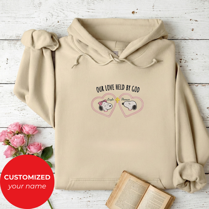 Our Love Held By God Embroidered Hoodie