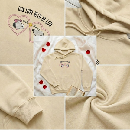 Our Love Held By God Embroidered Hoodie