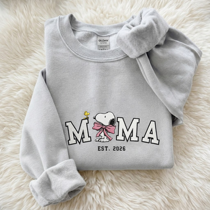 Snoopy Mama Embroidered Sweatshirt
