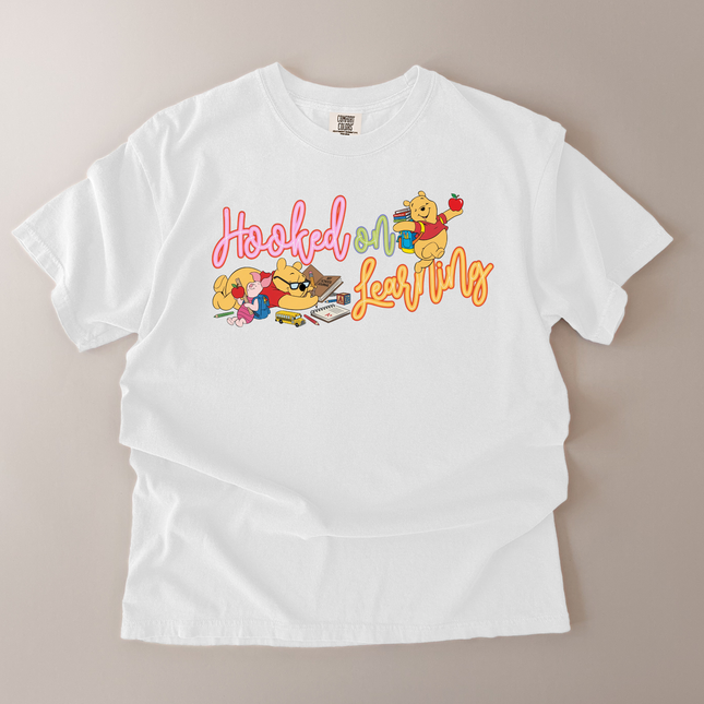 Comfort Colors Hooked On Learning Pooh T-Shirt
