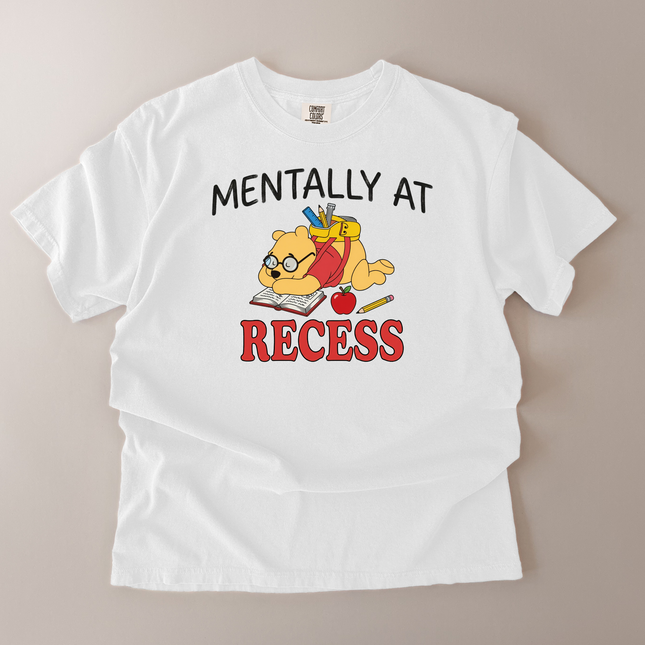 Comfort Colors Mentally At Recess Pooh T-Shirt