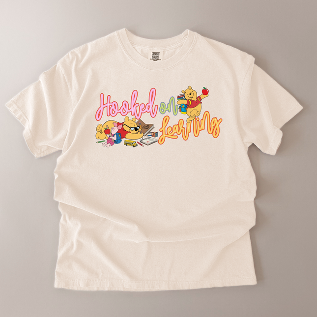 Comfort Colors Hooked On Learning Pooh T-Shirt