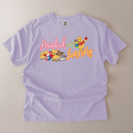 Comfort Colors Hooked On Learning Pooh T-Shirt