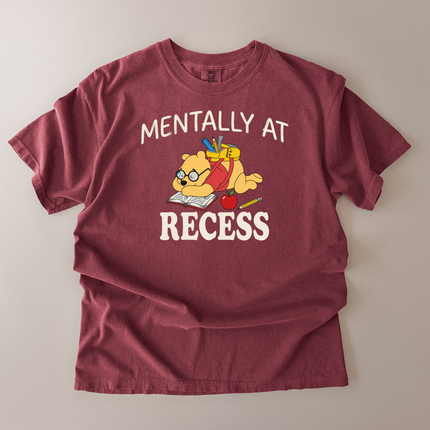 Comfort Colors Mentally At Recess Pooh T-Shirt