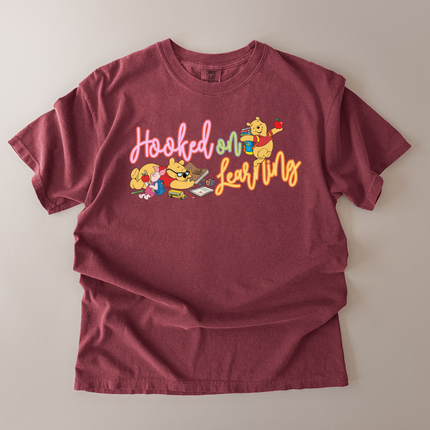 Comfort Colors Hooked On Learning Pooh T-Shirt