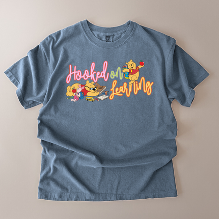 Comfort Colors Hooked On Learning Pooh T-Shirt