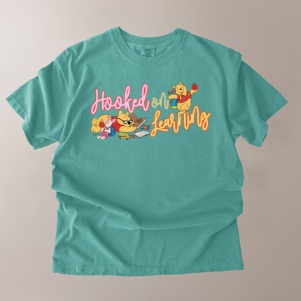 Comfort Colors Hooked On Learning Pooh T-Shirt