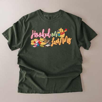 Comfort Colors Hooked On Learning Pooh T-Shirt