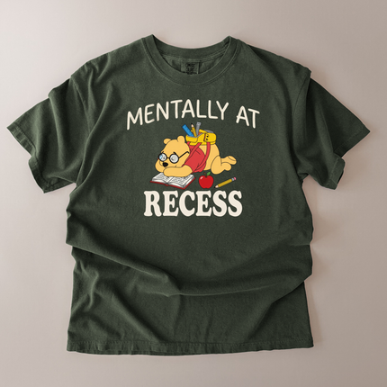 Comfort Colors Mentally At Recess Pooh T-Shirt