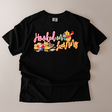 Comfort Colors Hooked On Learning Pooh T-Shirt