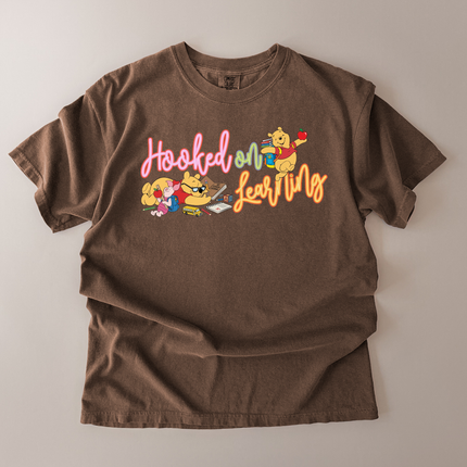 Comfort Colors Hooked On Learning Pooh T-Shirt