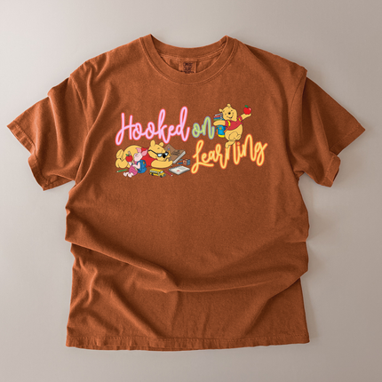 Comfort Colors Hooked On Learning Pooh T-Shirt