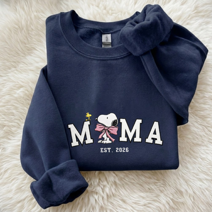 Snoopy Mama Embroidered Sweatshirt