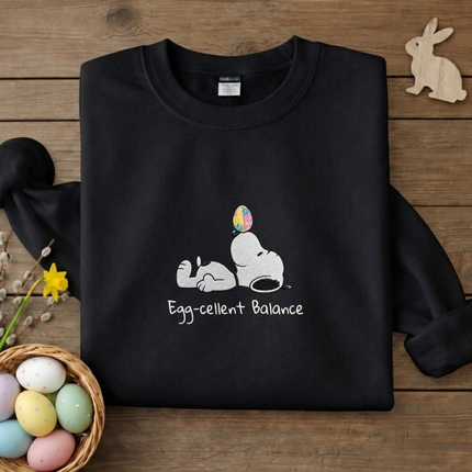 Egg-cellent Balance Easter Embroidered Sweatshirt