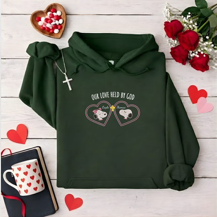 Our Love Held By God Embroidered Hoodie
