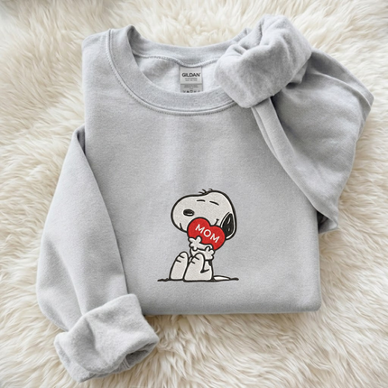 Snoopy Mom Embroidered Sweatshirt