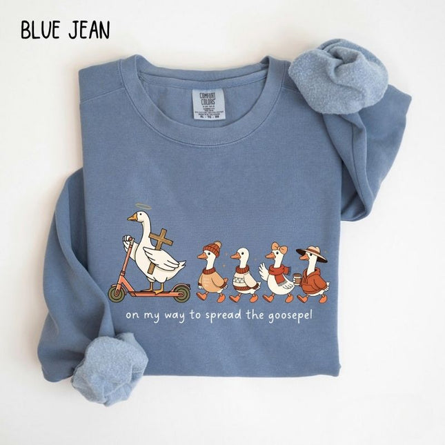Comfort Colors Funny Goose Christian TShirt Retro Fall Goose Sweatshirt