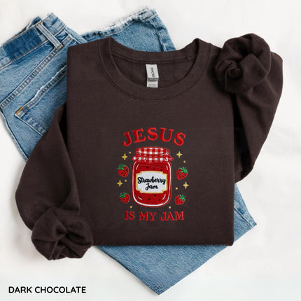Jesus Is My Jam Embroidery Sweatshirt