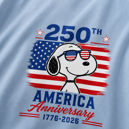 Comfort Colors 250th America Anniversary Patriotic Snoopy Sunglasses T-Shirt