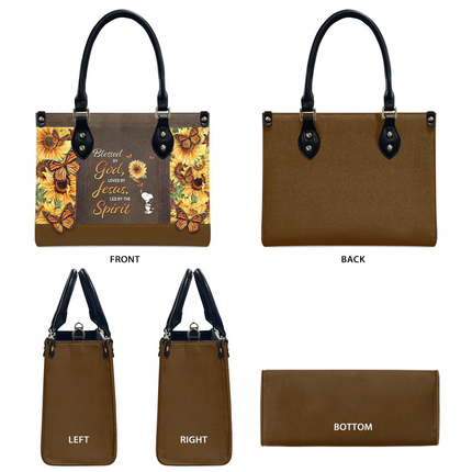Blessed By God Leather Handbag