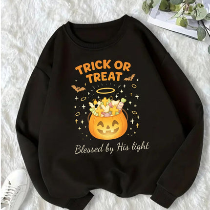 Trick or Treat Blessed by His Light Sweatshirt