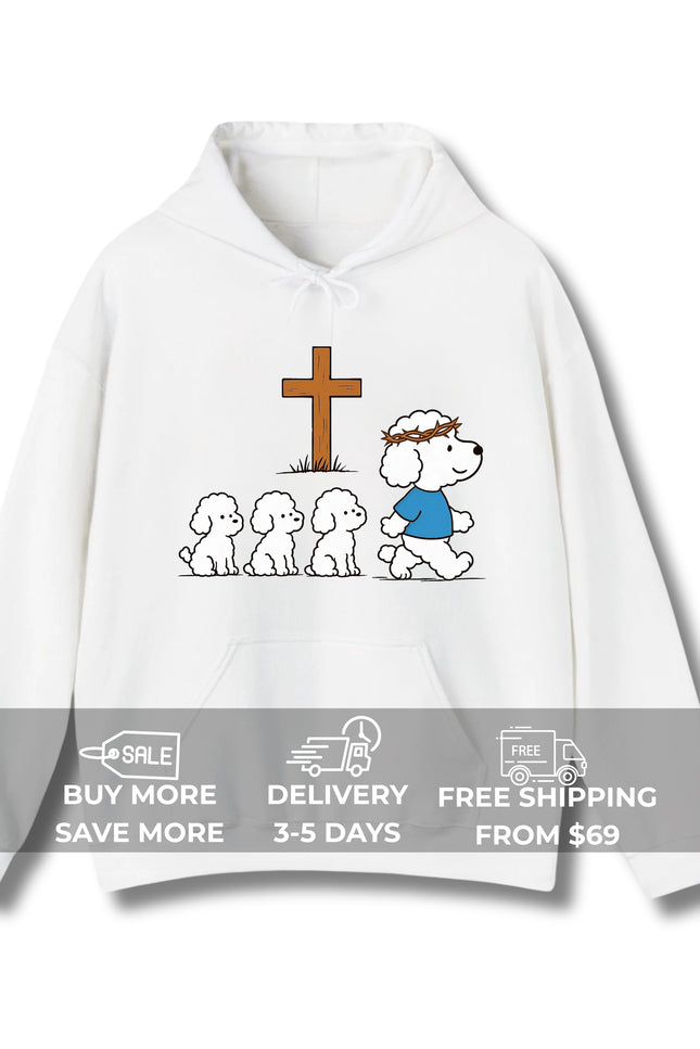 Marching in Faith Dogs Cute Gildan Hoodie