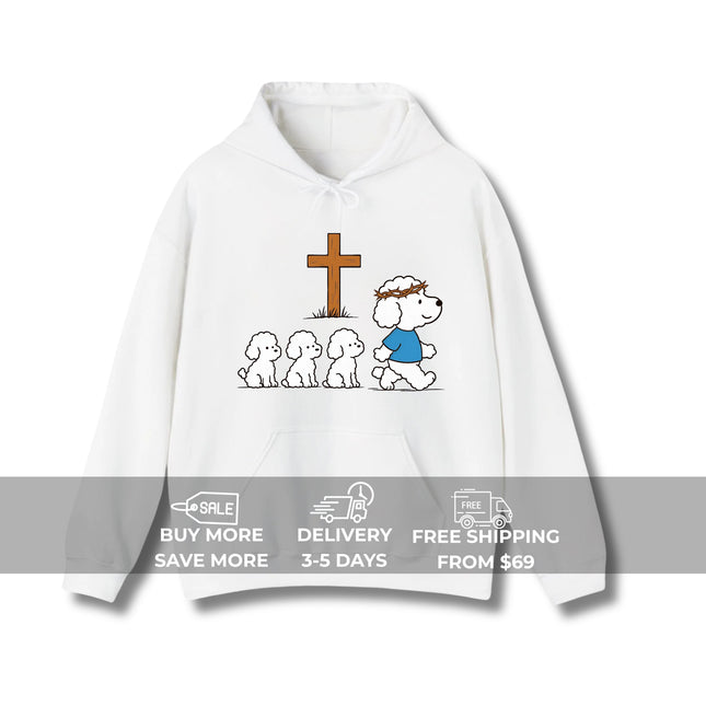 Marching in Faith Dogs Cute Gildan Hoodie