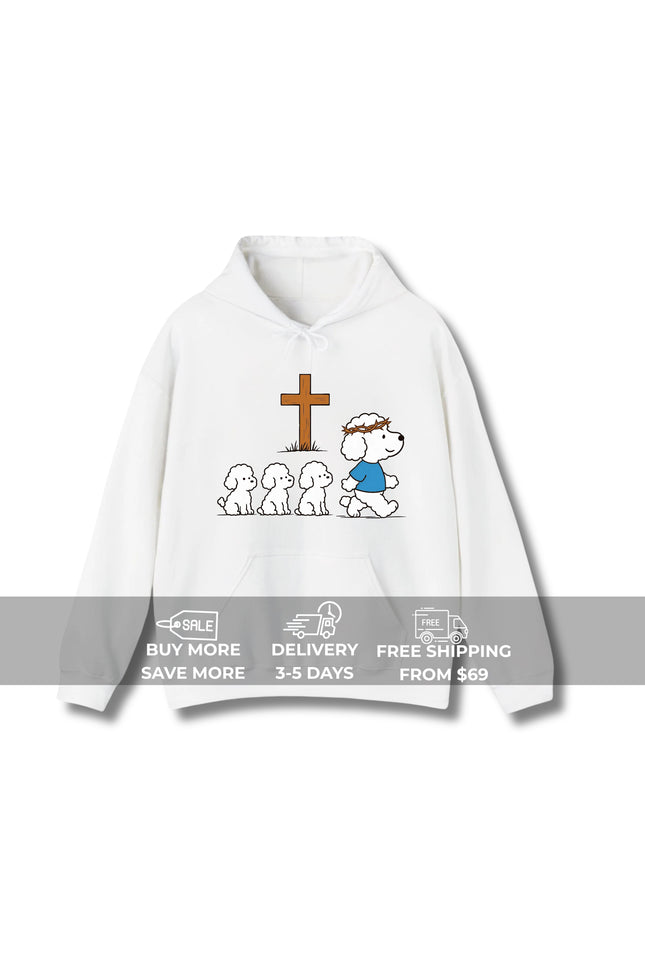 Marching in Faith Dogs Cute Gildan Hoodie