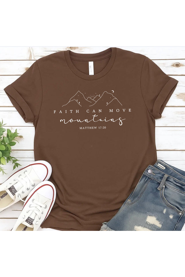Comfort Colors Faith Can Move Mountains Christian T-Shirt