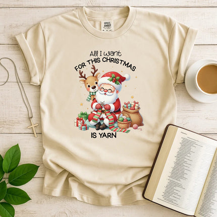 Comfort Colors Knitting Santa T-Shirt