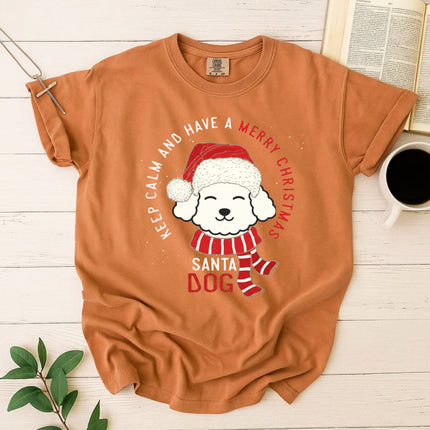 Comfort Colors Santa Dog T-Shirt