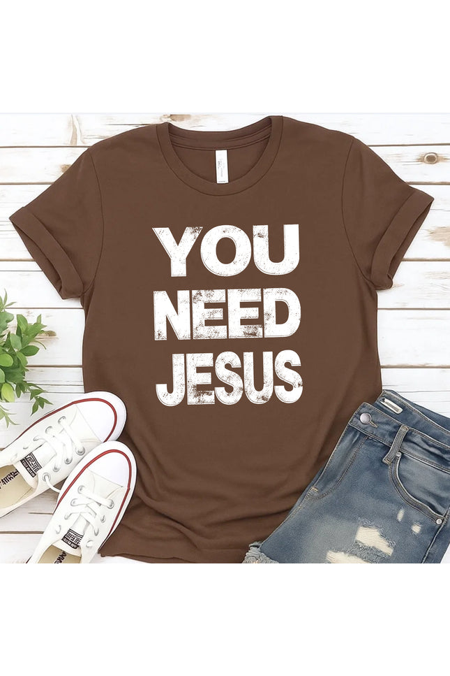 Comfort Colors “You Need Jesus” Christian Graphic T-Shirt