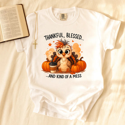 Comfort Colors Thankful and Blessed T-Shirt