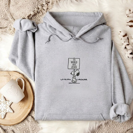 The World Need Jesus Embroidered Hoodie
