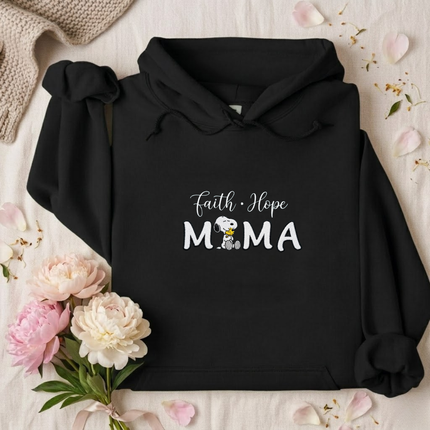 Faith Hope MAMA Embroidered Hoodie
