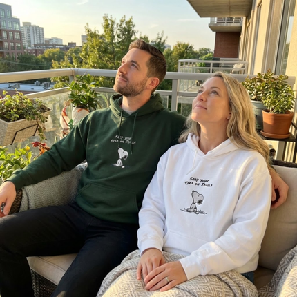 Keep Your Eyes on Jesus Embroidered Hoodie