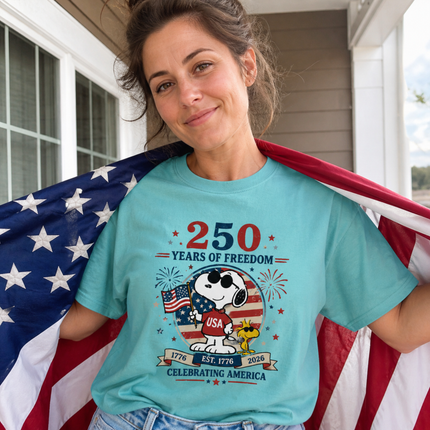 Comfort Colors 250 Years of Freedom Celebrating America T-Shirt
