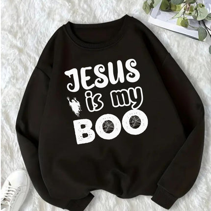 Jesus Is My Boo Sweatshirt - Christian Ghost Halloween Pullover
