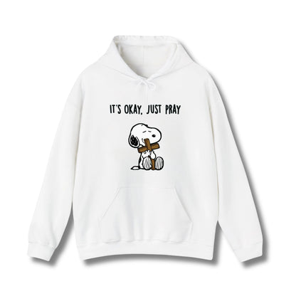It's Okay, Just Pray Cute Dog Gildan Hoodie