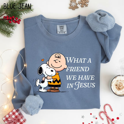 What a Friend We Have In Jesus Snoopy Comfort Colors Sweatshirt