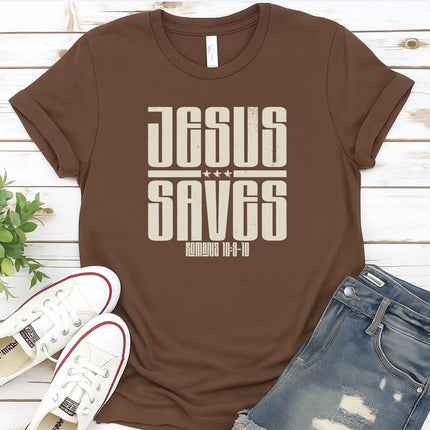Comfort Colors “Jesus Saves” Christian Graphic T-Shirt