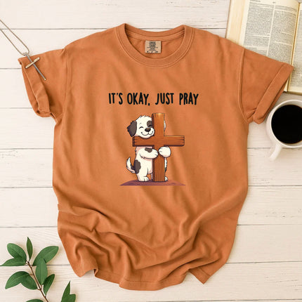 Comfort Colors Just Pray Christian Dog T-Shirt
