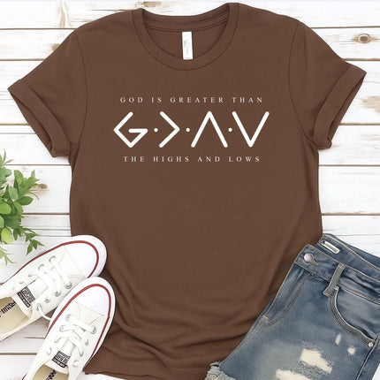 Comfort Colors God is Greater Than the Highs and Lows Christian T-Shirt