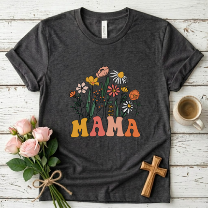 Retro Floral Wildflower MAMA T-Shirt